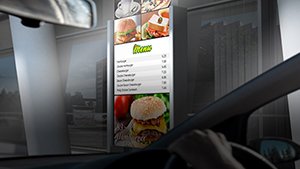 Advantech High Brightness Display Solutions Shine on Digital Drive-thru Menu Boards