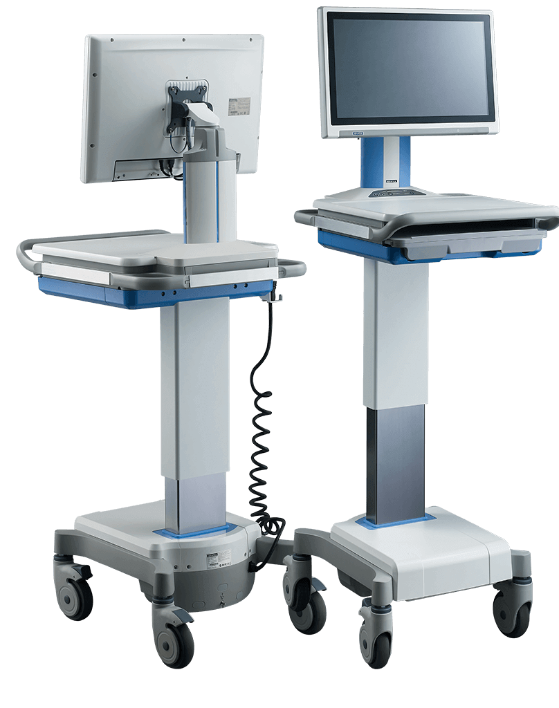 AMiS 50E medical computer cart front and back image